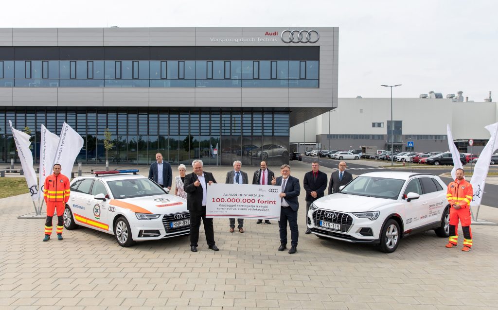 Audi Hungaria unterstützt mit 100 Millionen Forint den Kampf gegen Corona in der Region post's picture