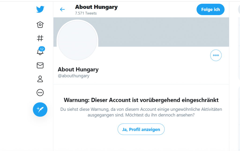 Twitter-Konto von ungarischer Regierung gesperrt post's picture