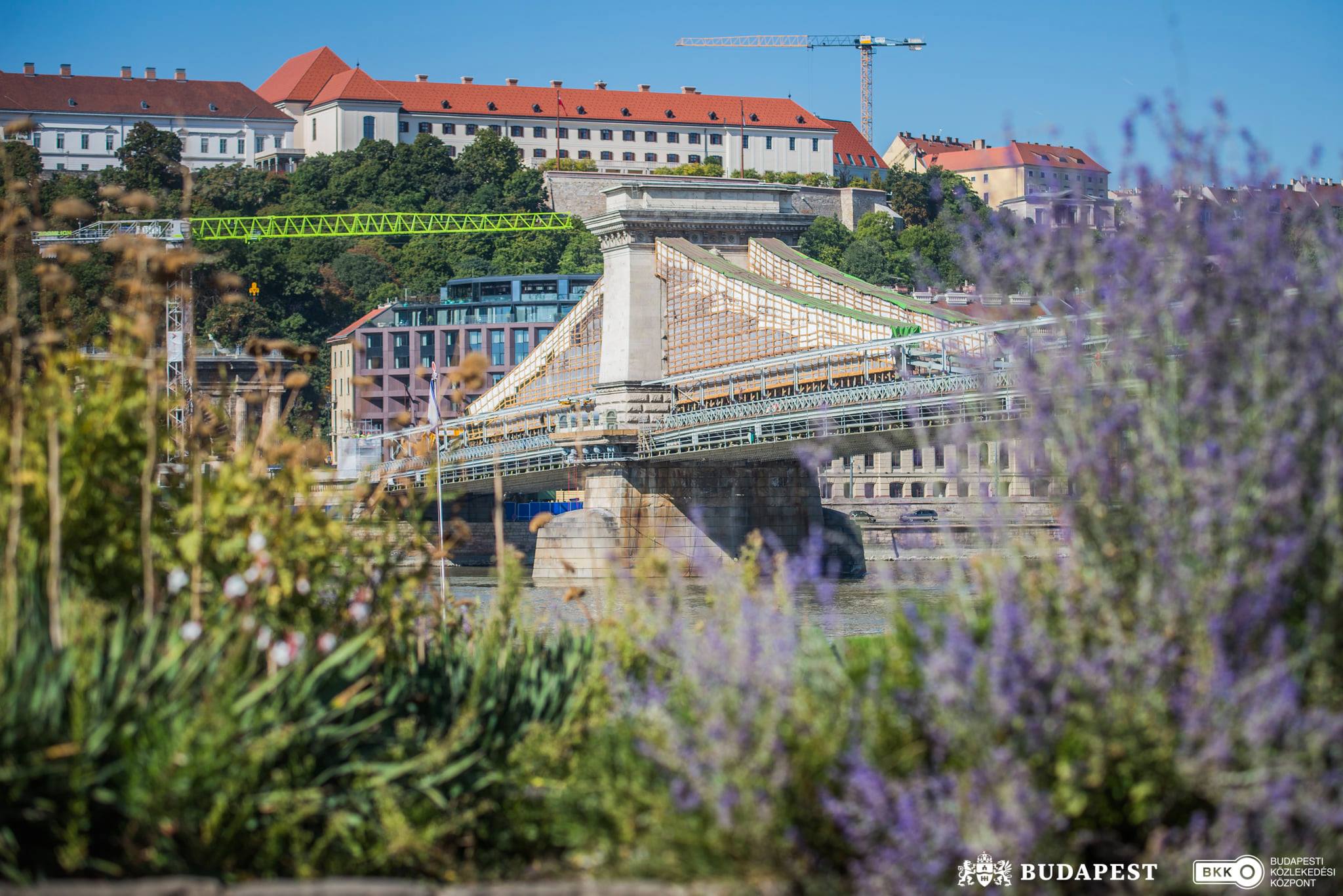 Sanierung der Budapester Kettenbrücke: Neue Farbe schon sichtbar - FOTOS!