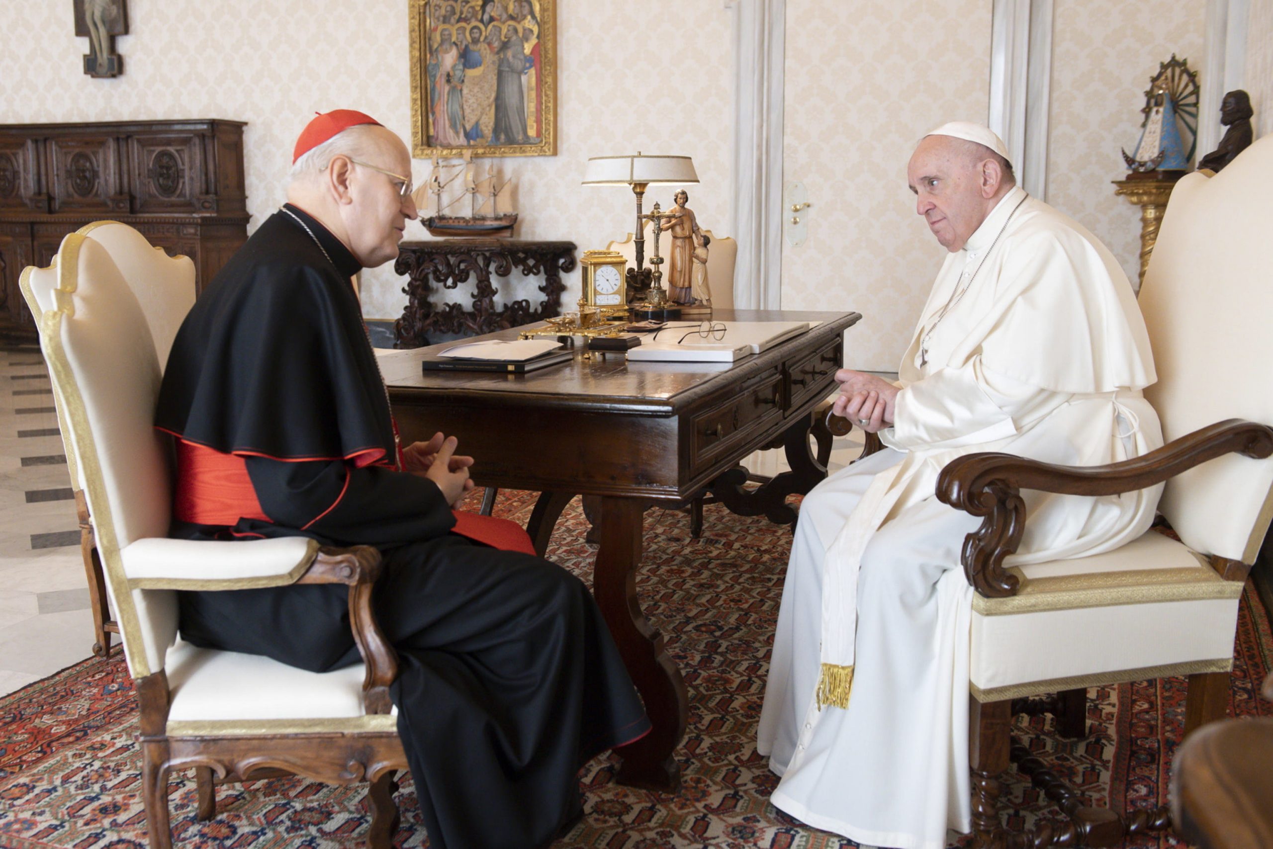 Kardinal Erdő beim Papst Franziskus in Rom