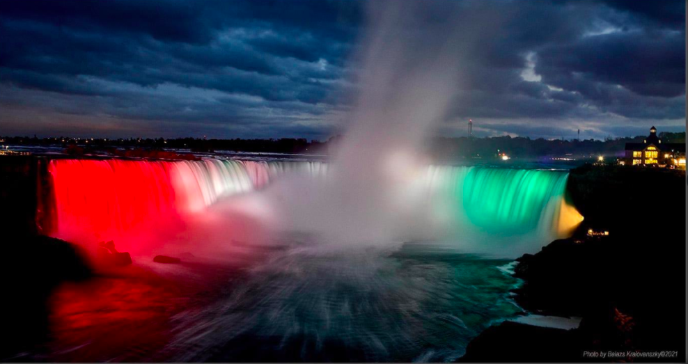 Niagarafälle in den ungarischen Nationalfarben post's picture