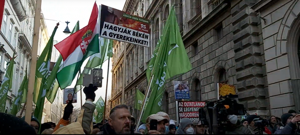 Rechtsextreme Mi Hazánk-Partei demonstriert gegen Ungarns „COVID-Diktatur“ post's picture