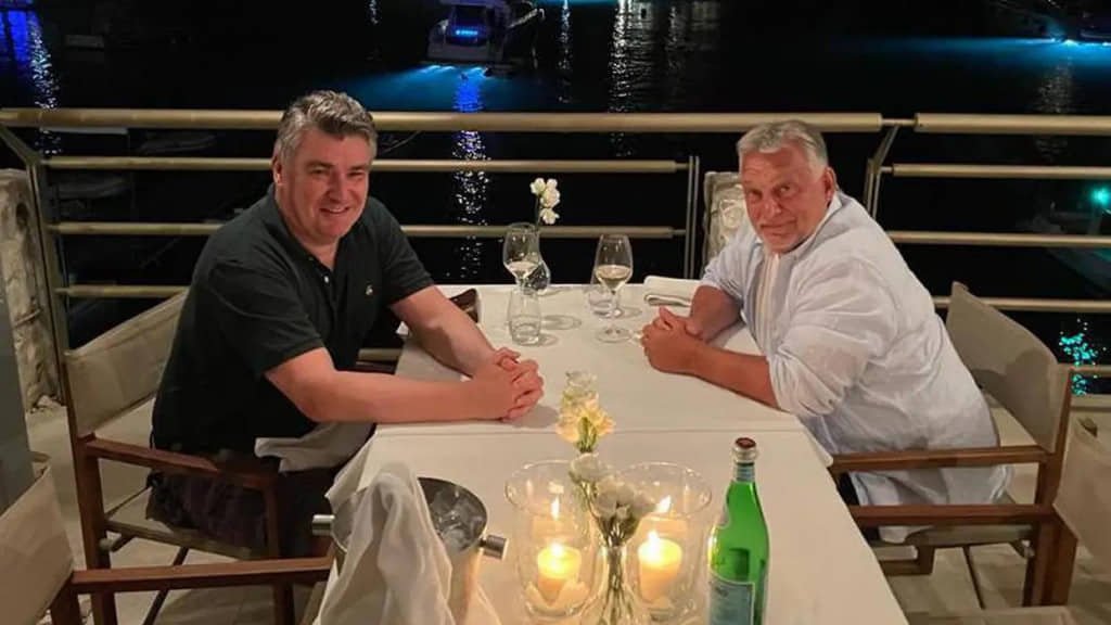 Viktor Orbán diniert mit dem kroatischen Präsidenten