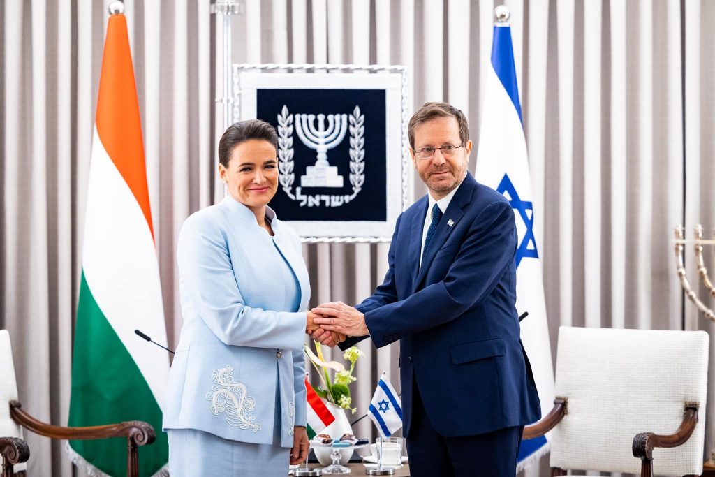 Die ungarisch-israelische Allianz ist unerschütterlich, so Staatspräsidentin Novák post's picture