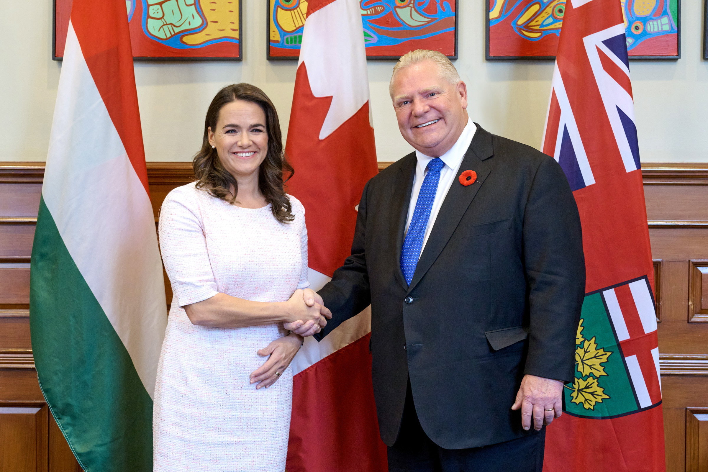 Staatspräsidentin Novák trifft den Premierminister von Ontario