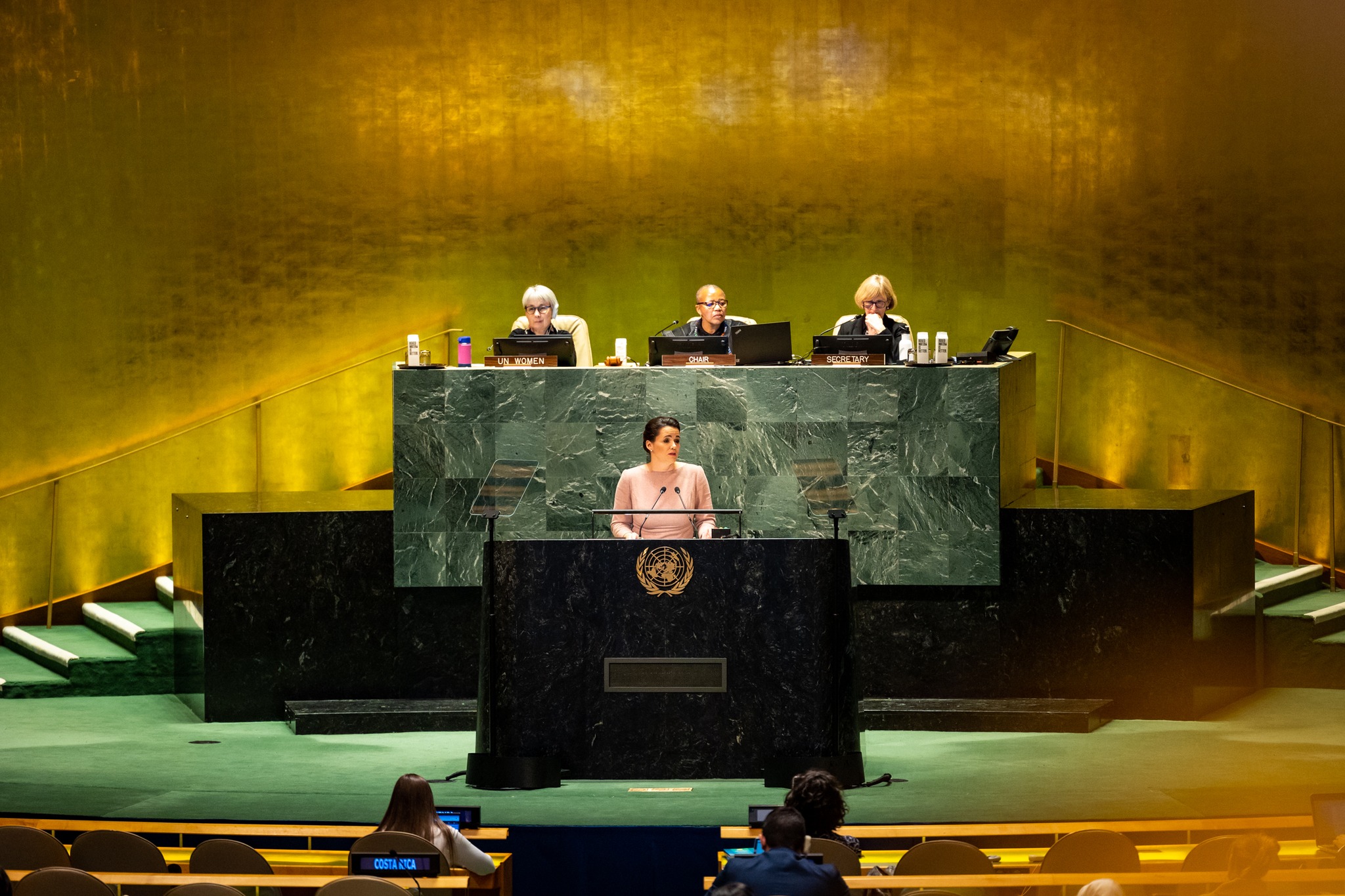 Präsidentin Novák hält Rede bei der UNO zur Rechtsstellung der Frau