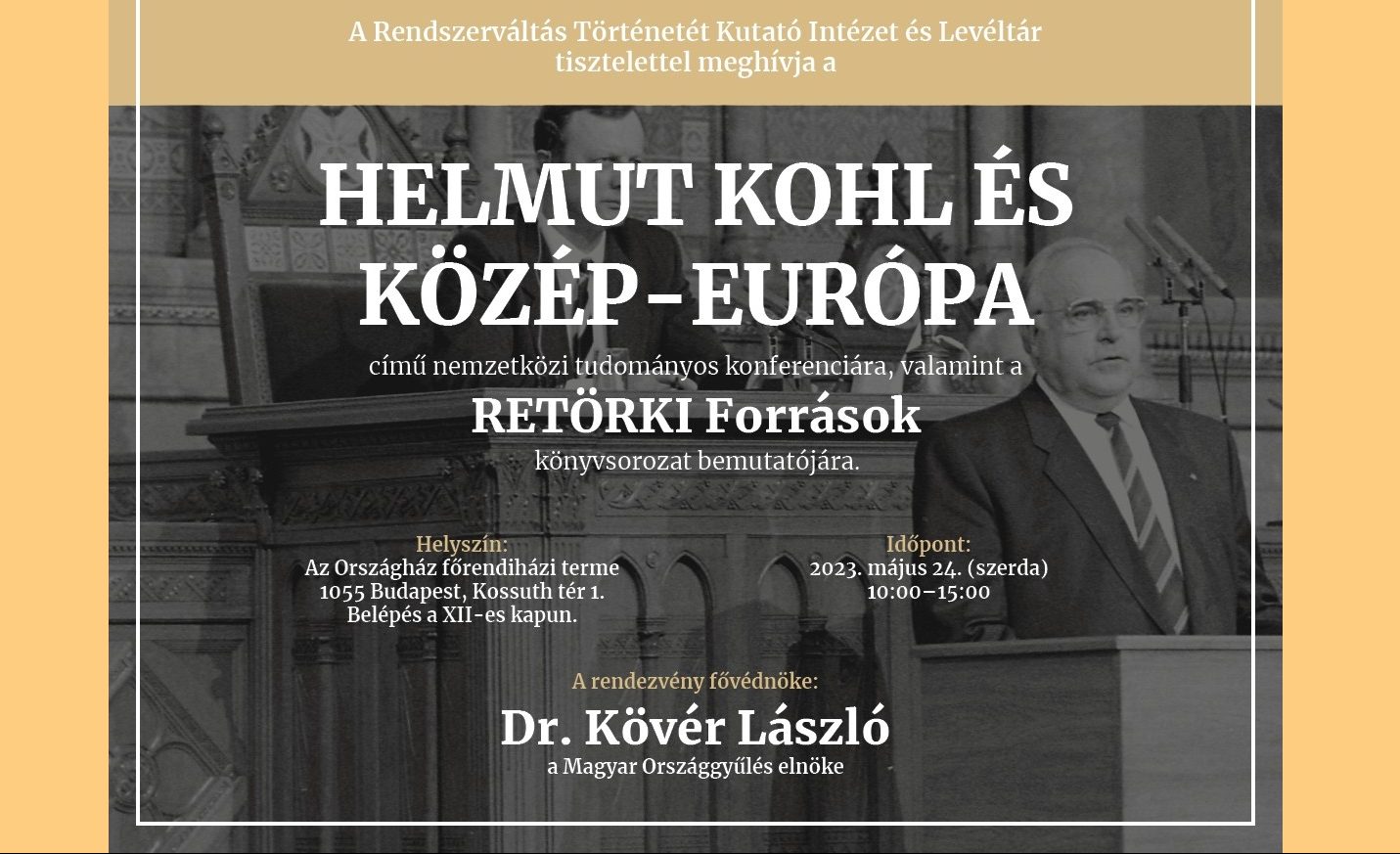 Helmut Kohl und Mitteleuropa - Internationale Konferenz im Parlamentsgebäude