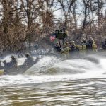 US-ungarische Militärübung mit Flusskampfbooten